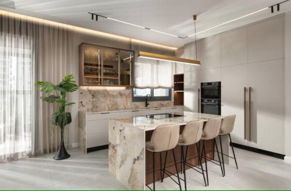 Kök inredning design garderober bänkskivor arkitekt stockholm platsbyggt måttanpassat italienskt renovering projektledning studio inredare hållbart material trä