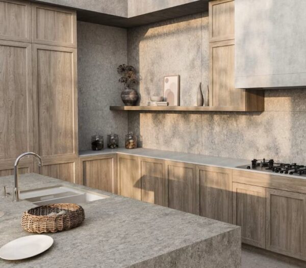 Kök inredning design garderober bänkskivor dekton silestone keramisksten kompositsten natursten arkitekt stockholm platsbyggt måttanpassat italienskt renovering projektledning studio inredare hållbart material trä