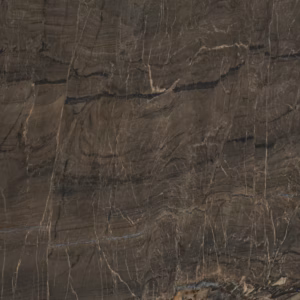 Miljöbild på kök med naturstenen Sena Nahoa - brun med mörk ådring,